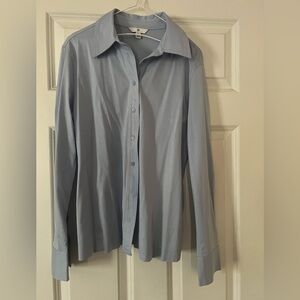 Pretty blue knit blouse worn once